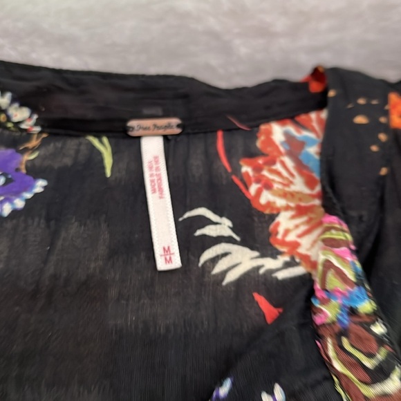 Free people black with multi colored - Picture 2 of 4